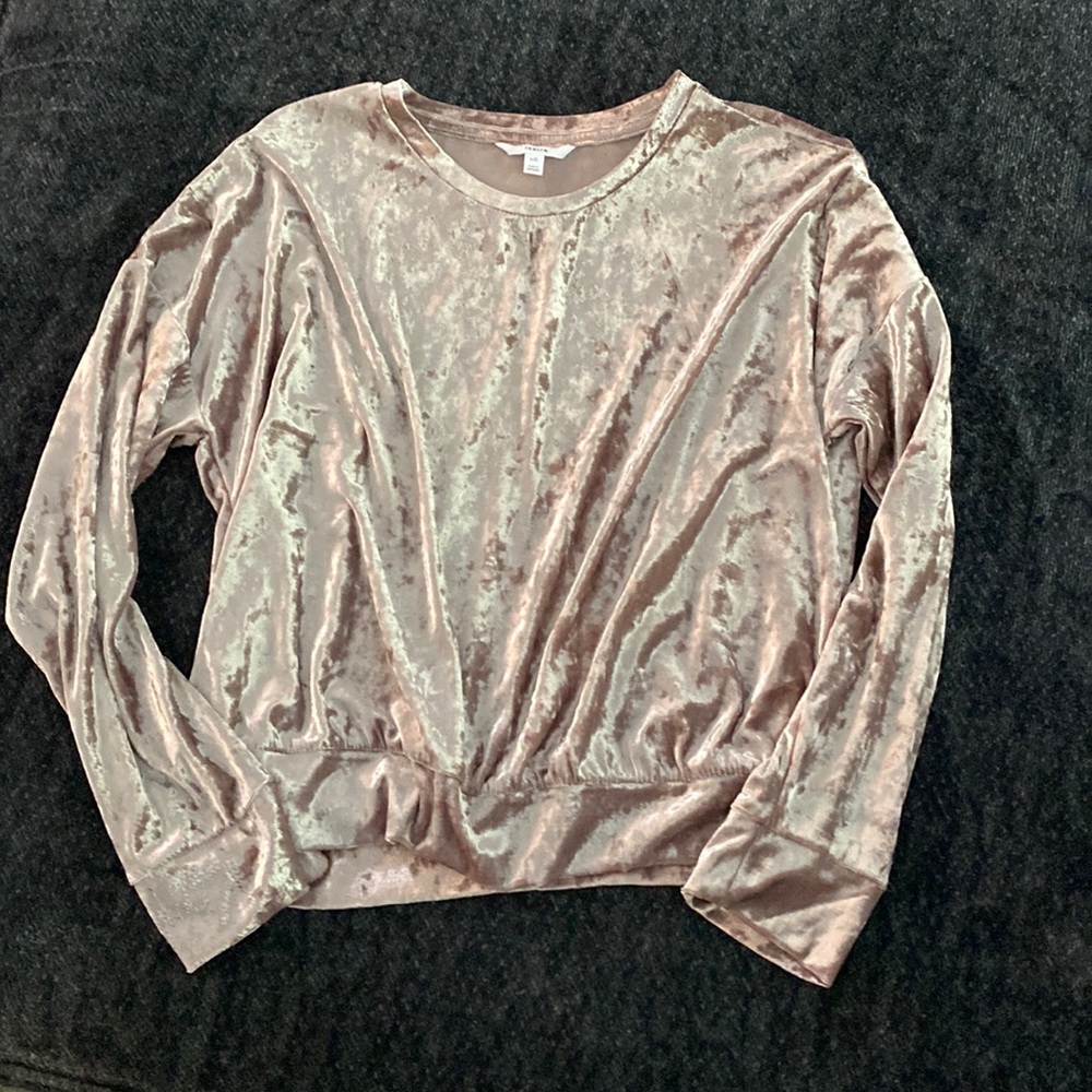 Rose gold velour long sleeve